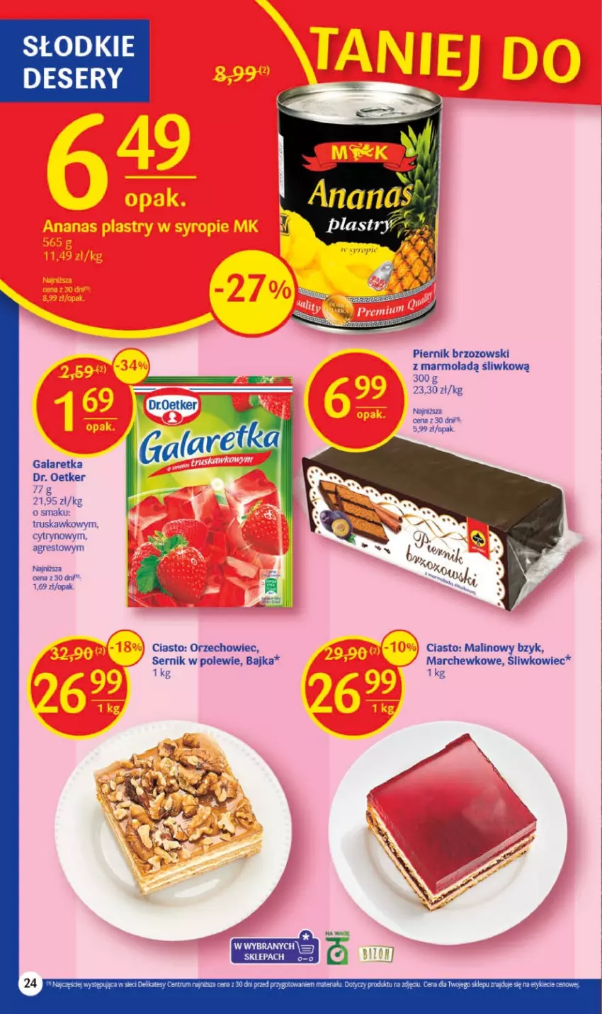 Gazetka promocyjna Delikatesy Centrum - Gazetka DC08 - ważna 23.02 do 01.03.2023 - strona 24 - produkty: Deser, Dr. Oetker, Gala, Galaretka, Gres, Piernik, Rum, Ser