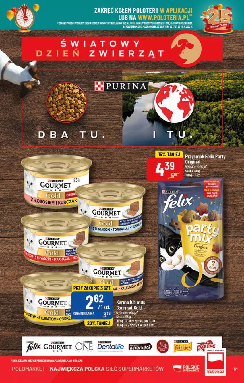 Gazetka promocyjna PoloMarket - Gazetka pomocyjna - ważna 28.09 do 04.10.2022 - strona 61 - produkty: Felix, HP, Mus, Pur, Purina, Tera