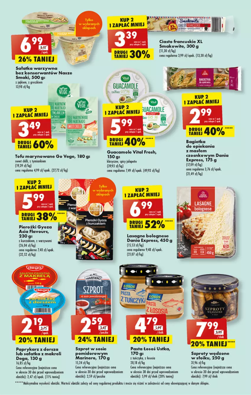 Gazetka promocyjna Biedronka - ważna 03.04 do 08.04.2023 - strona 27 - produkty: Amol, Bagietka, Ciasto francuskie, Dega, Dorsz, Fa, Gala, Lasagne, Lasagne bolognese, Papryka, Paprykarz, Sałat, Sałatka, Sałatka warzywna, Ser, Sok, Sos, Szprot, Szprot w sosie, Tofu, Warzywa