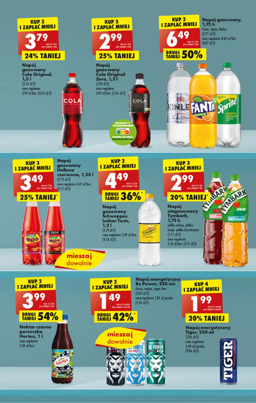 Gazetka promocyjna Biedronka - ważna 03.04 do 08.04.2023 - strona 41 - produkty: Fa, Fanta, Gin, Hortex, Mięta, Napój, Napój energetyczny, Napój gazowany, Nektar, Por, Pur, Sprite, Tiger