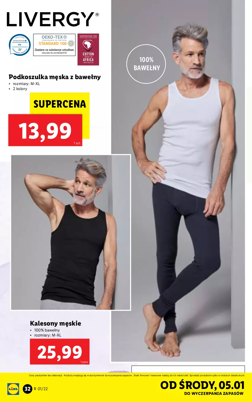 Gazetka promocyjna Lidl - GAZETKA - ważna 03.01 do 09.01.2022 - strona 32 - produkty: Kalesony, Kosz, Koszulka, Sony