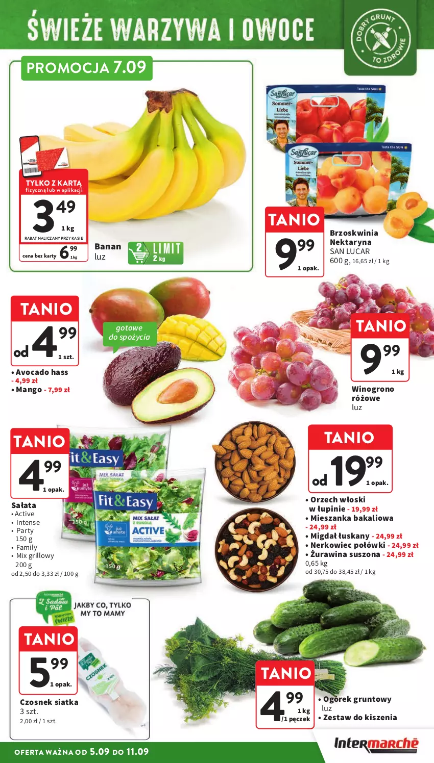 Gazetka promocyjna Intermarche - Gazetka Intermarche - ważna 05.09 do 11.09.2024 - strona 13 - produkty: Avocado, Czosnek, Fa, Grill, Grunt, Mango, Mieszanka bakaliowa, Nektar, Ogórek, Sałat, Siatka, Wino