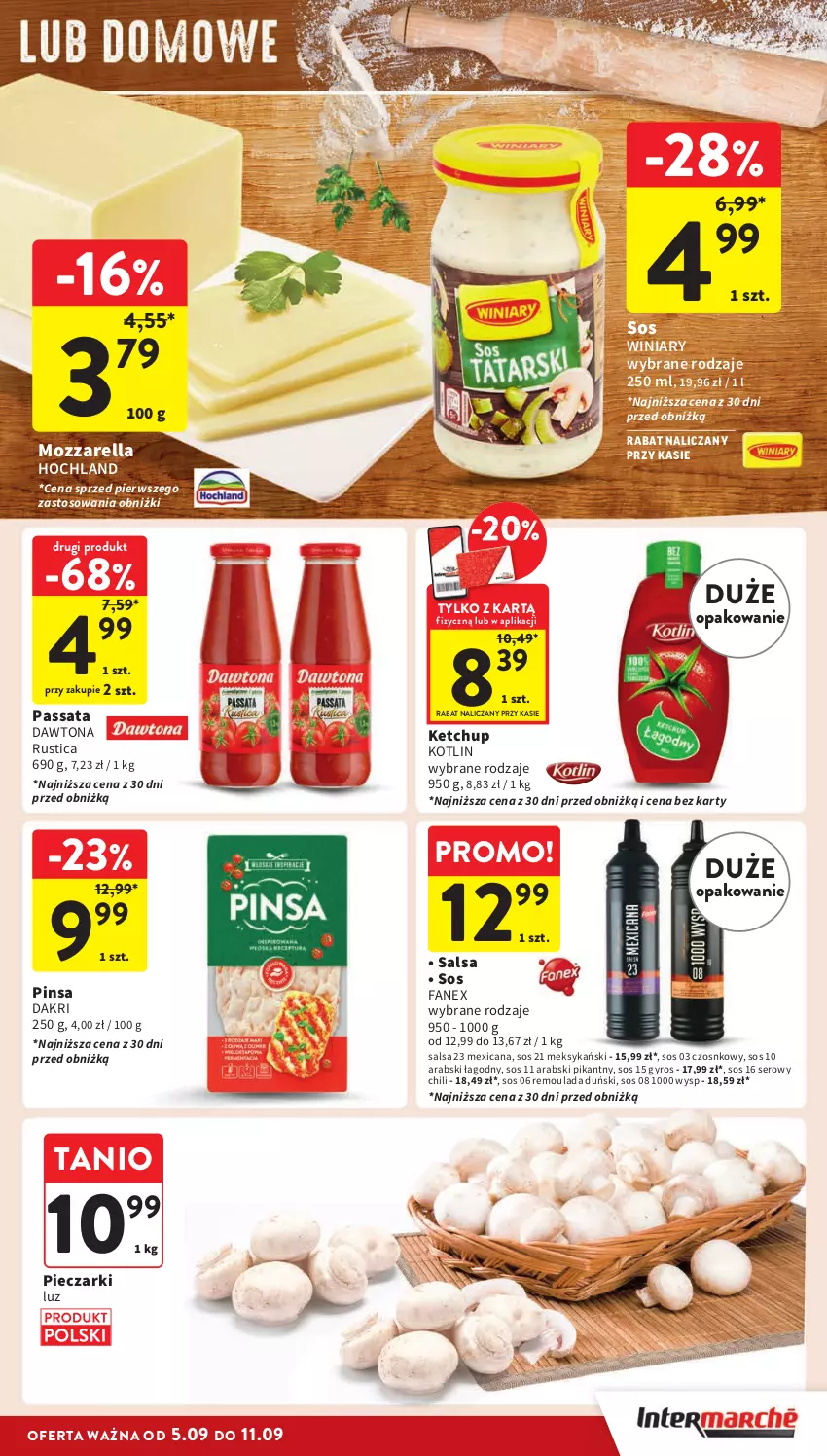 Gazetka promocyjna Intermarche - Gazetka Intermarche - ważna 05.09 do 11.09.2024 - strona 21 - produkty: Dawtona, Fa, Gyros, Hochland, Ketchup, Kotlin, Mozzarella, Piec, Rust, Salsa, Ser, Sos, Winiary