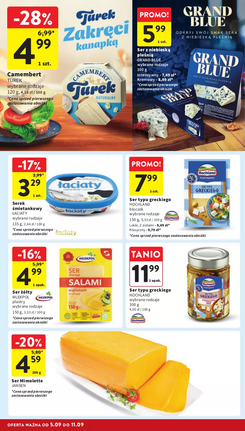 Gazetka promocyjna Intermarche - Gazetka Intermarche - ważna 05.09 do 11.09.2024 - strona 24 - produkty: Camembert, Gra, Hochland, Mimolette, Ser, Serek