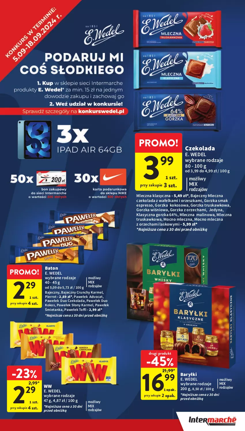 Gazetka promocyjna Intermarche - Gazetka Intermarche - ważna 05.09 do 11.09.2024 - strona 27 - produkty: Baryłki, Baton, Czekolada, E. Wedel, Kokos