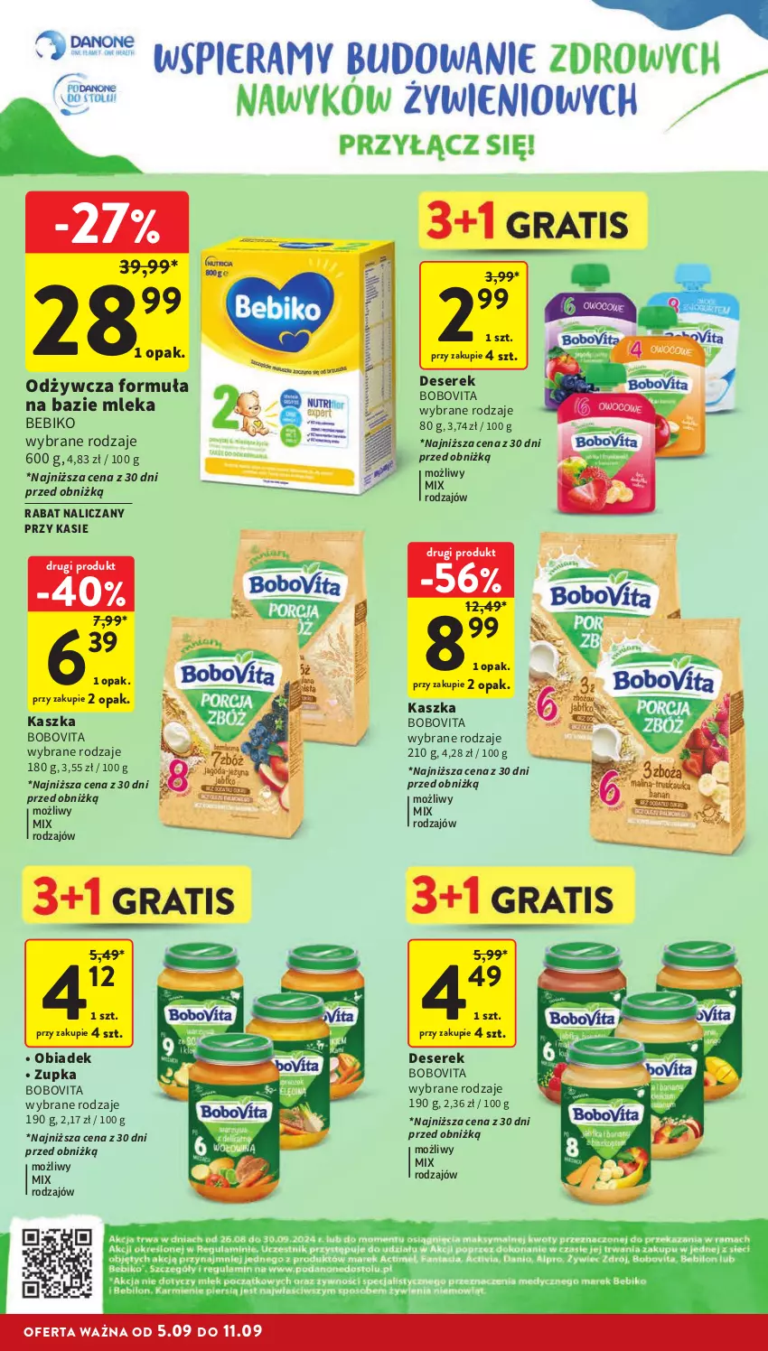 Gazetka promocyjna Intermarche - Gazetka Intermarche - ważna 05.09 do 11.09.2024 - strona 32 - produkty: Bebiko, BoboVita, Deser, Ser, Serek