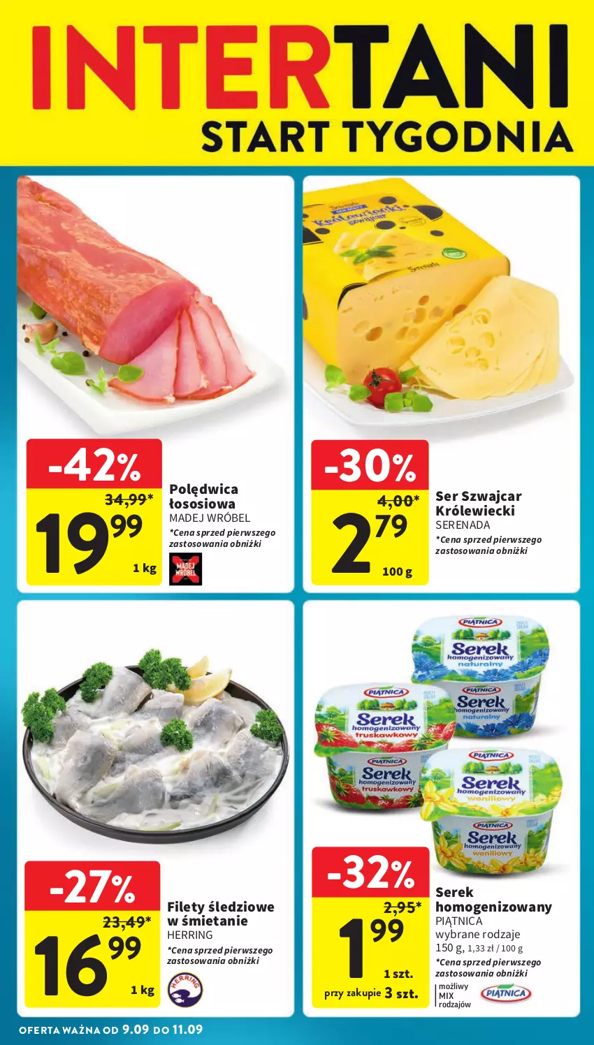 Gazetka promocyjna Intermarche - Gazetka Intermarche - ważna 05.09 do 11.09.2024 - strona 42 - produkty: Madej Wróbel, Piątnica, Polędwica, Ser, Serek, Sos