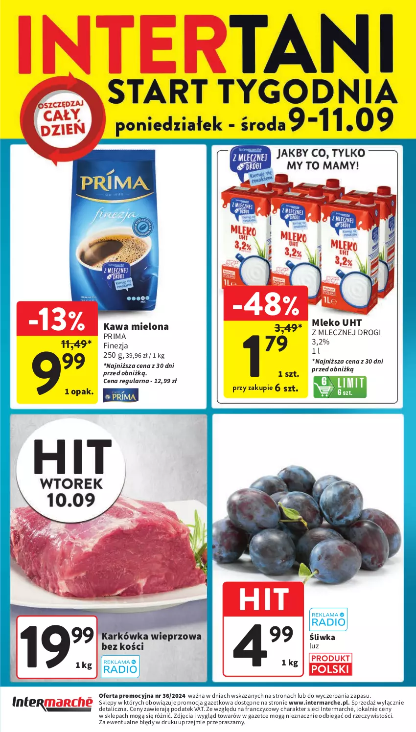 Gazetka promocyjna Intermarche - Gazetka Intermarche - ważna 05.09 do 11.09.2024 - strona 44 - produkty: Kawa, Kawa mielona, Mleko, Prima