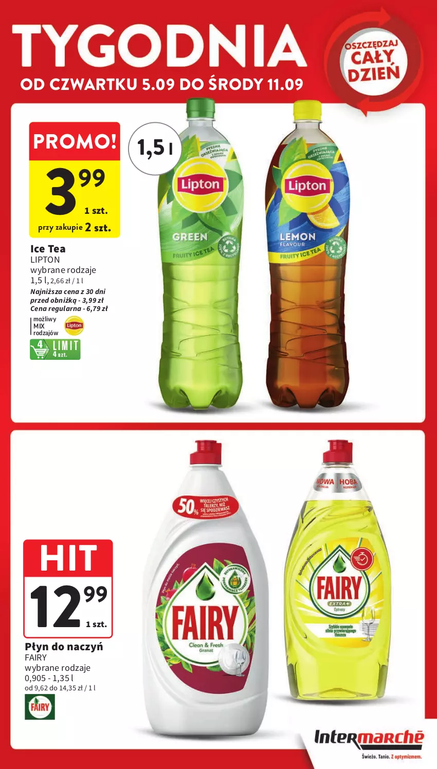 Gazetka promocyjna Intermarche - Gazetka Intermarche - ważna 05.09 do 11.09.2024 - strona 5 - produkty: Fa, Fairy, Ice tea, Lipton