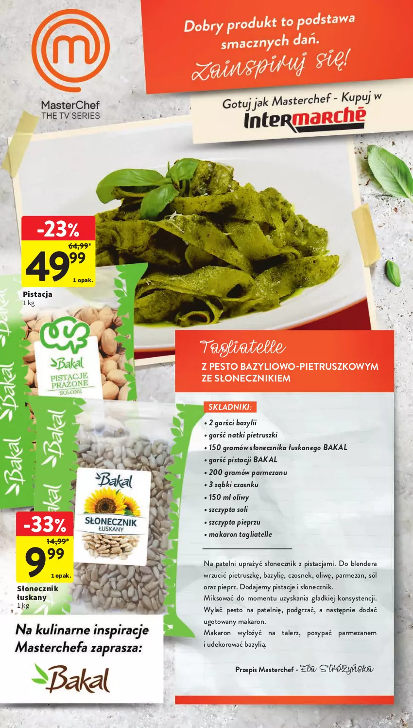 Gazetka promocyjna Intermarche - Gazetka Intermarche - ważna 05.09 do 11.09.2024 - strona 8 - produkty: Bazyl, Blender, Czosnek, Gra, Makaron, Parmezan, Pesto, Pieprz, Pistacje, Sól, Tagliatelle, Talerz