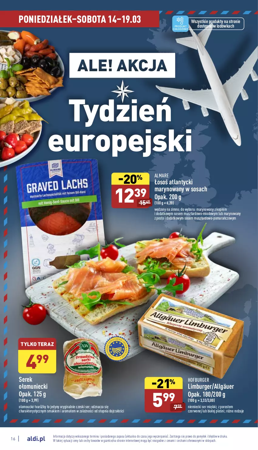 Gazetka promocyjna Aldi - Pełny katalog - ważna 14.03 do 19.03.2022 - strona 16 - produkty: Burger, Gin, Hofburger, LG, Limburger, Lodówka, Mus, Pesto, Por, Ser, Serek, Sos, Tera, Top