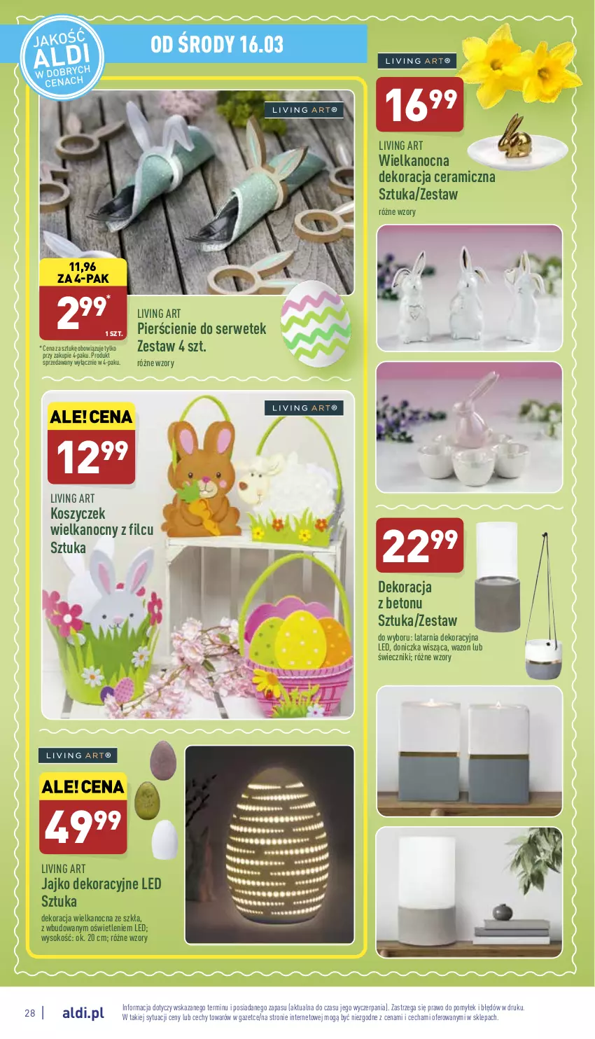 Gazetka promocyjna Aldi - Pełny katalog - ważna 14.03 do 19.03.2022 - strona 28 - produkty: Kosz, Latarnia, Ser, Sok, Wazon