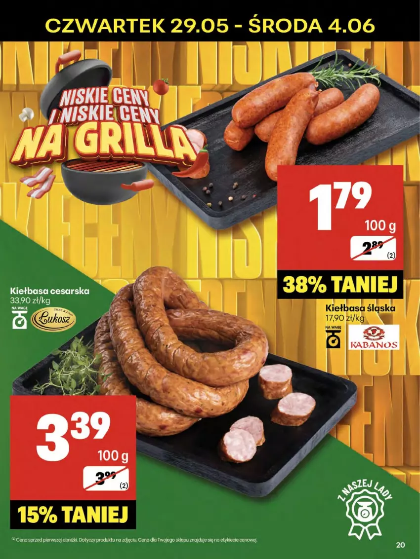 Gazetka promocyjna Delikatesy Centrum - Franczyza DC22 Czwartek - ważna 29.05 do 04.06.2025 - strona 20 - produkty: Kiełbasa