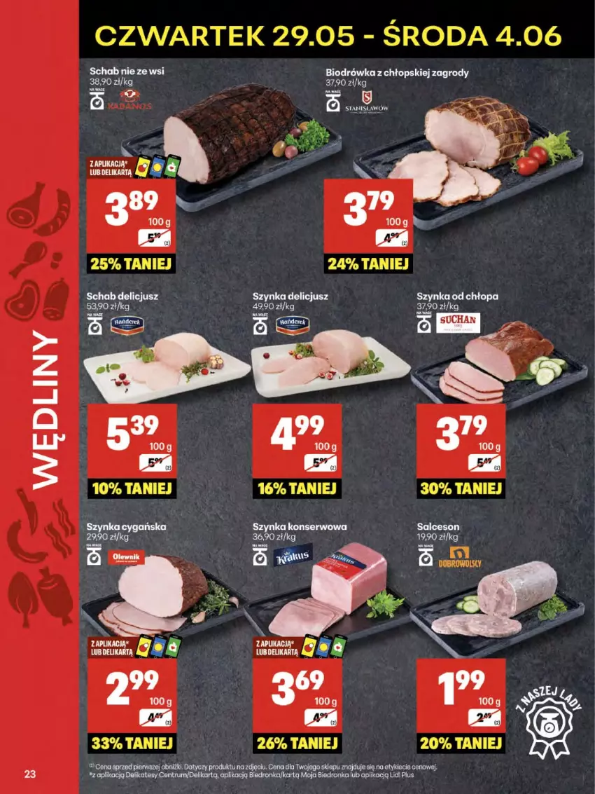 Gazetka promocyjna Delikatesy Centrum - Franczyza DC22 Czwartek - ważna 29.05 do 04.06.2025 - strona 23 - produkty: Dron, Rum, Ser, Szynka, Szynka cygańska, Top