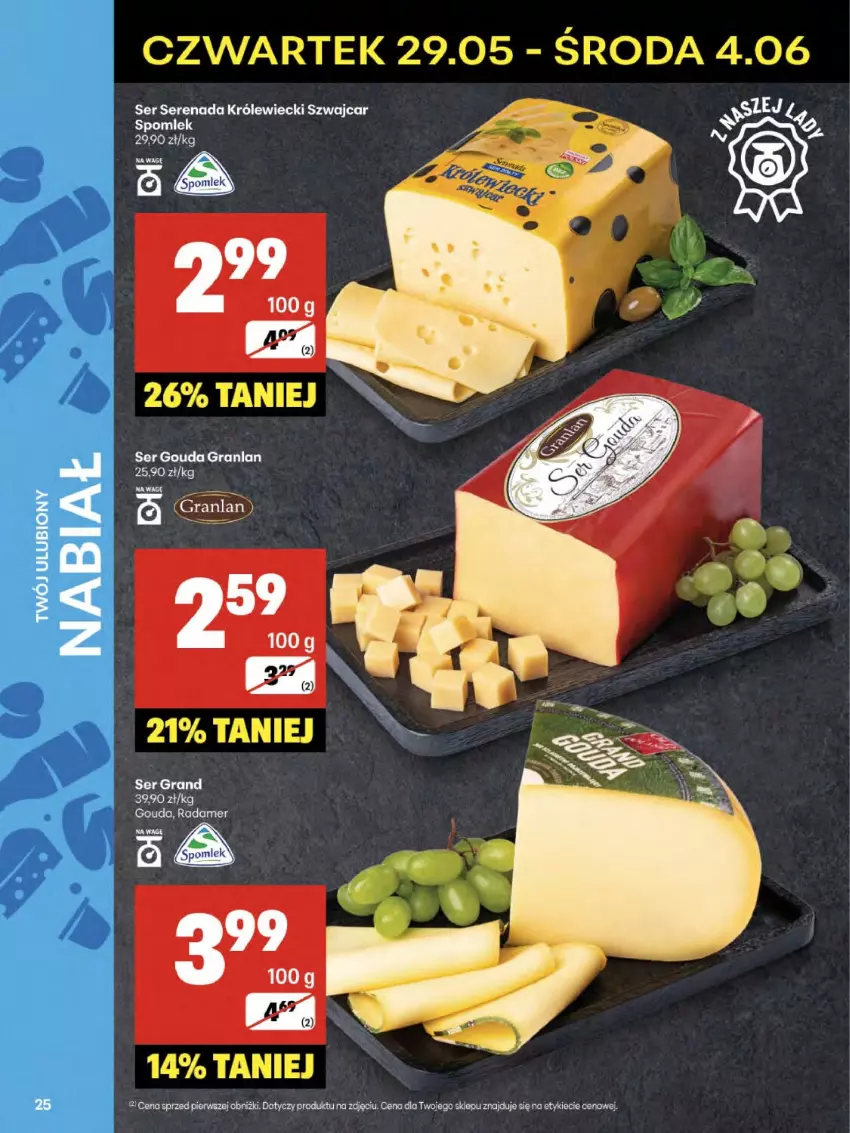 Gazetka promocyjna Delikatesy Centrum - Franczyza DC22 Czwartek - ważna 29.05 do 04.06.2025 - strona 25 - produkty: Gouda, Gra, Radamer, Ser