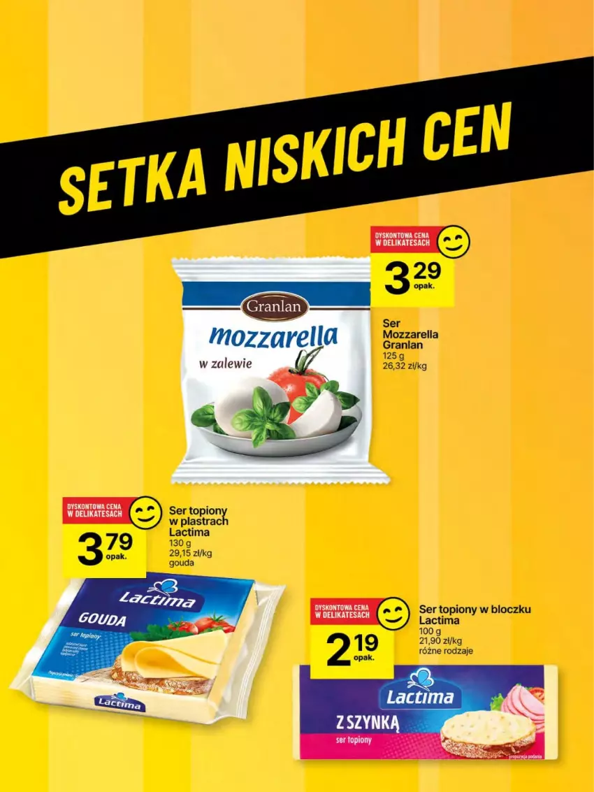 Gazetka promocyjna Delikatesy Centrum - Franczyza DC22 Czwartek - ważna 29.05 do 04.06.2025 - strona 51 - produkty: Gouda, Gra, Mozzarella, Ser, Ser topiony, Top