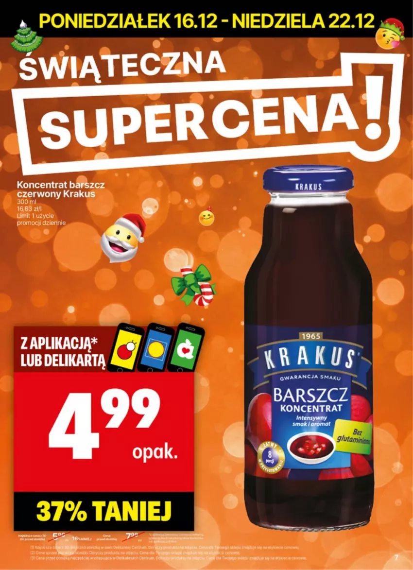 Gazetka promocyjna Delikatesy Centrum - NOWA GAZETKA Delikatesy Centrum od 16 grudnia! 16-22.12.2024 - ważna 16.12 do 22.12.2024 - strona 7 - produkty: Krakus