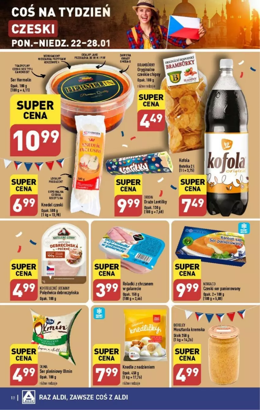 Gazetka promocyjna Aldi - ważna 22.01 do 28.01.2024 - strona 10 - produkty: Fa, Gala, Gin, Knedle, Mus, Musztarda, Olma, Polędwica, Ser, Ser pleśniowy