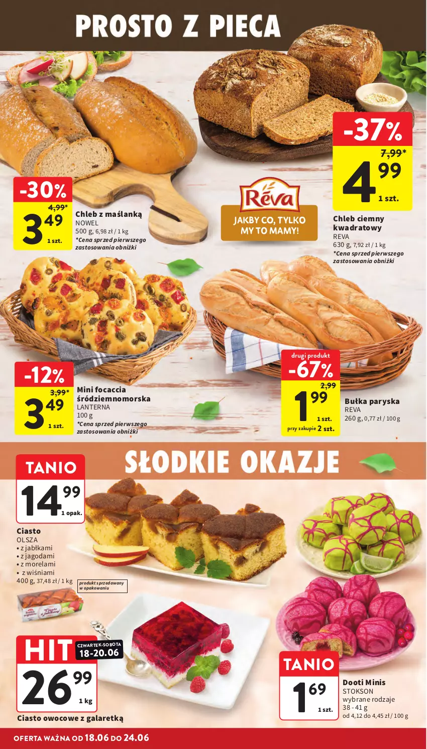 Gazetka promocyjna Intermarche - Gazetka Intermarche - ważna 18.06 do 24.06.2026 - strona 22 - produkty: Bułka, Chleb, Focaccia, Gala, Jabłka, Morela