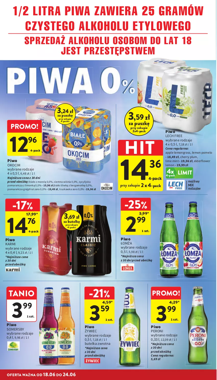 Gazetka promocyjna Intermarche - Gazetka Intermarche - ważna 18.06 do 24.06.2026 - strona 34 - produkty: Gra, Grejpfrut, Karmi, Koc, Okocim, Piwa, Piwo, Pomelo, Somersby