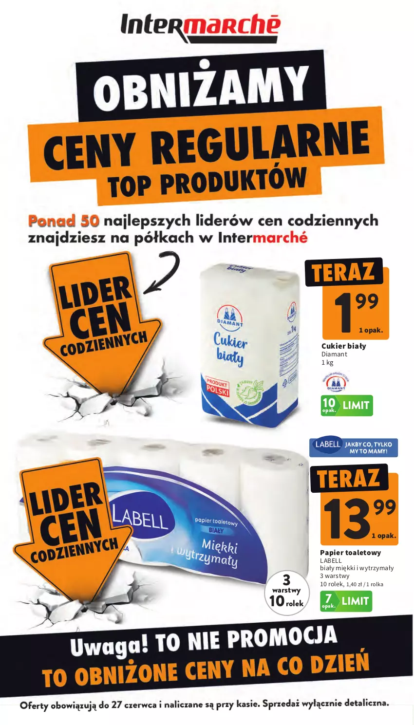 Gazetka promocyjna Intermarche - Gazetka Intermarche - ważna 18.06 do 24.06.2026 - strona 8 - produkty: Bell, Cukier, Diamant, Papier, Papier toaletowy, Tera