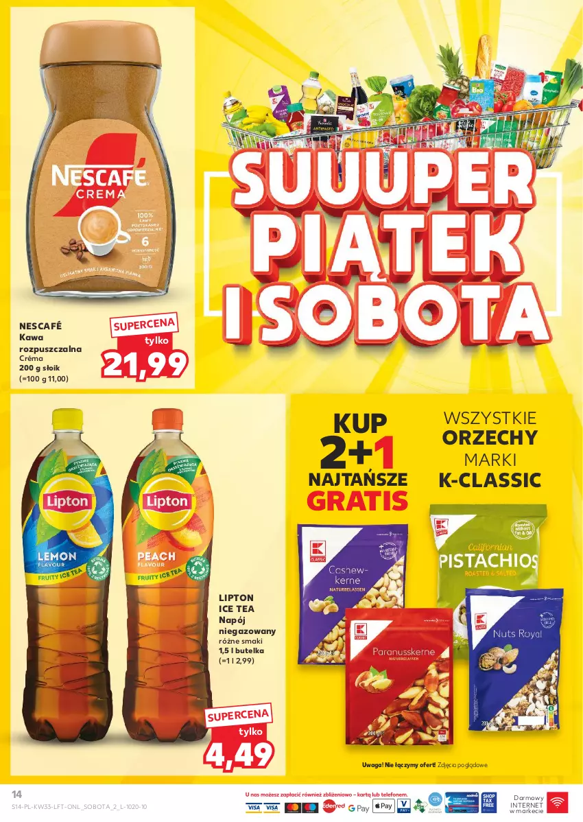 Gazetka promocyjna Kaufland - Gazetka tygodnia - ważna 14.08 do 21.08.2024 - strona 14 - produkty: Gra, Ice tea, Kawa, Kawa rozpuszczalna, Lipton, Napój, Napój niegazowany, Nescafé, Waga