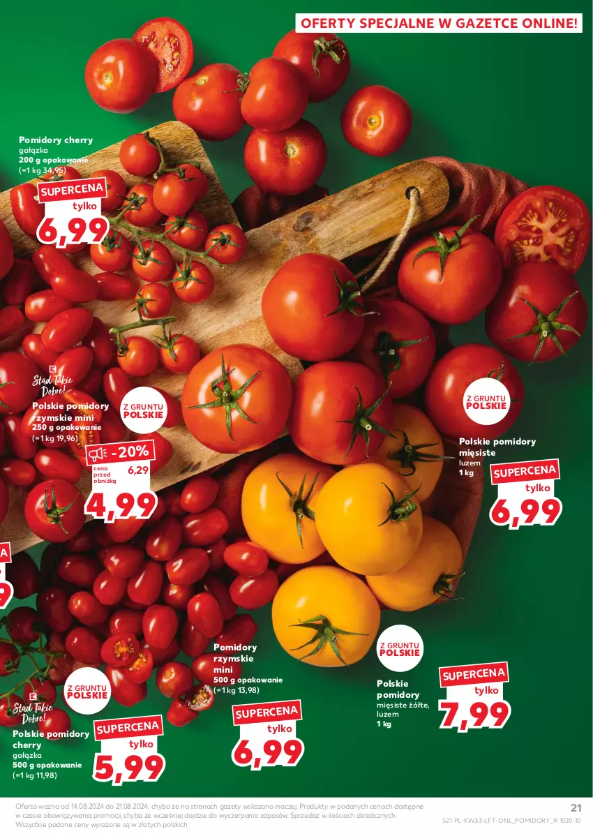 Gazetka promocyjna Kaufland - Gazetka tygodnia - ważna 14.08 do 21.08.2024 - strona 21 - produkty: Grunt, Pomidory