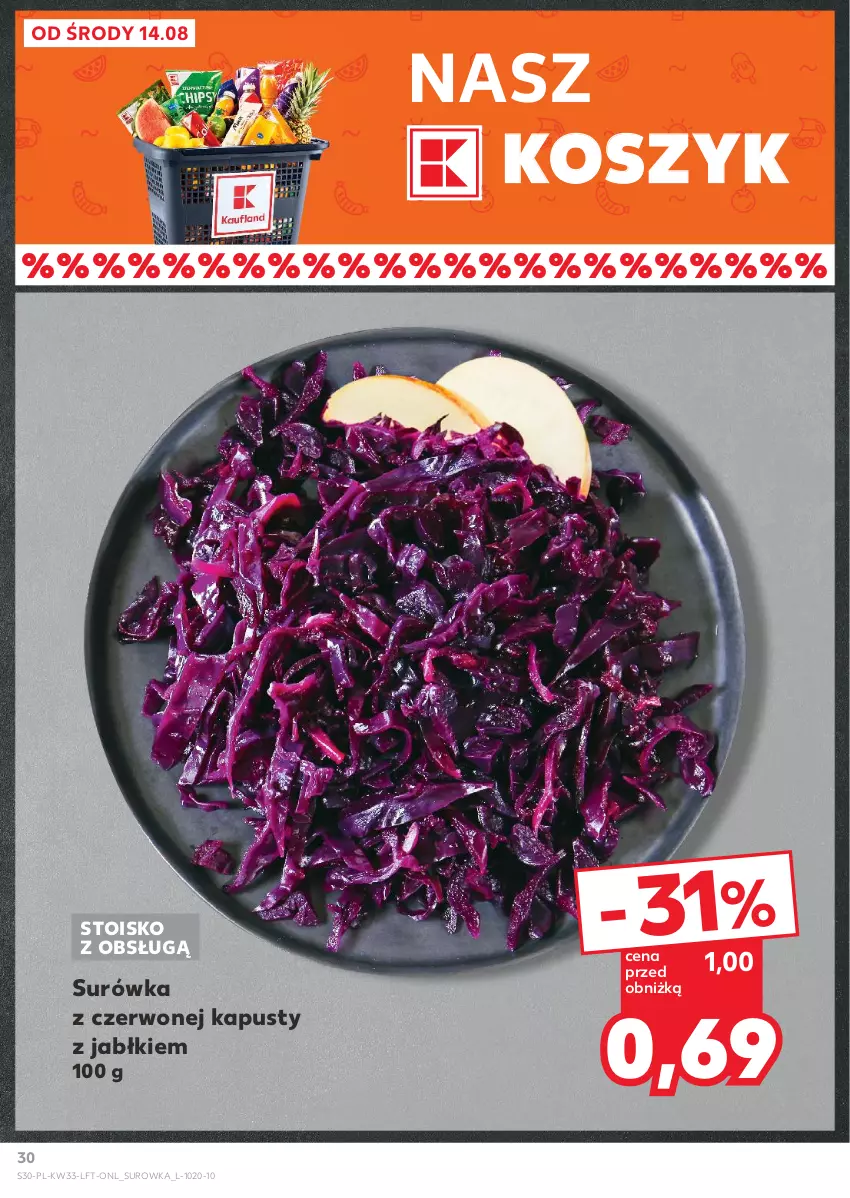 Gazetka promocyjna Kaufland - Gazetka tygodnia - ważna 14.08 do 21.08.2024 - strona 30 - produkty: Kosz, Surówka