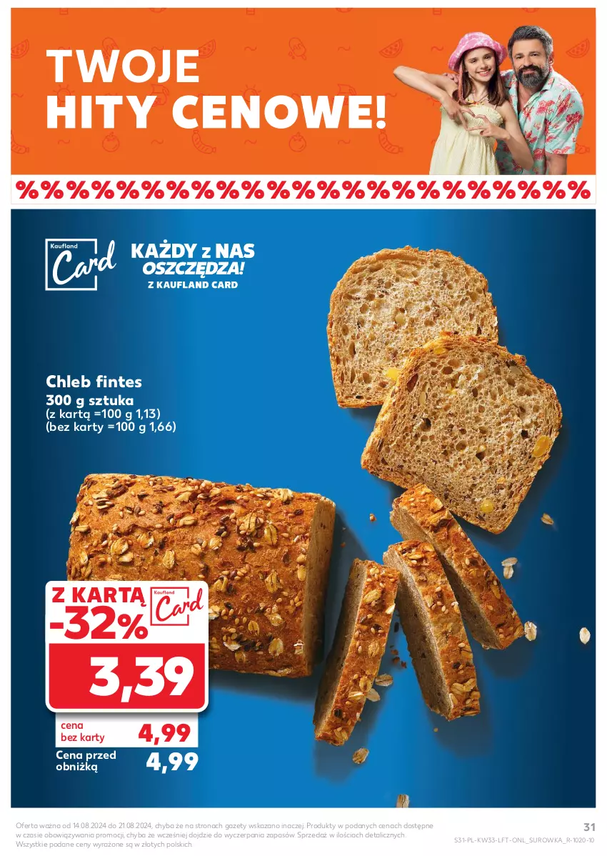 Gazetka promocyjna Kaufland - Gazetka tygodnia - ważna 14.08 do 21.08.2024 - strona 31 - produkty: Chleb