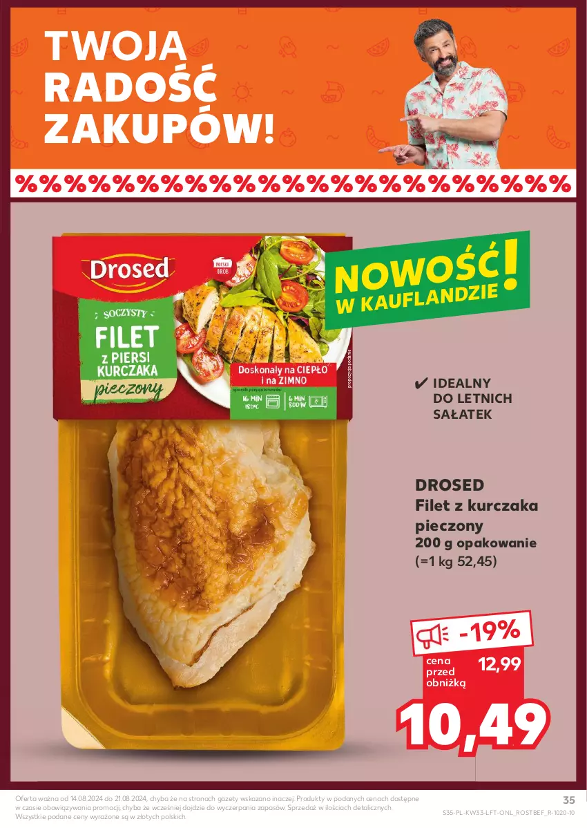 Gazetka promocyjna Kaufland - Gazetka tygodnia - ważna 14.08 do 21.08.2024 - strona 35 - produkty: Kurczak, Piec, Rostbef, Sałat