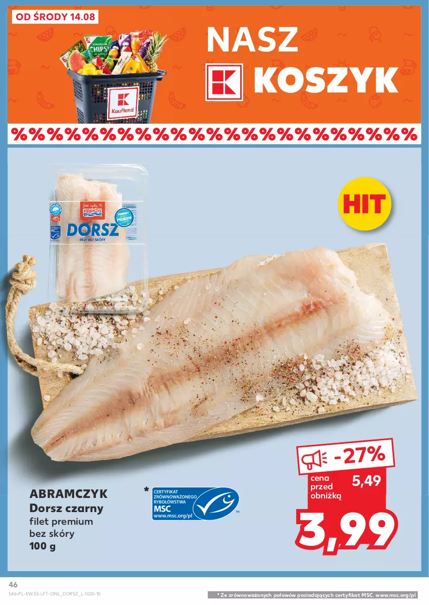 Gazetka promocyjna Kaufland - Gazetka tygodnia - ważna 14.08 do 21.08.2024 - strona 46 - produkty: Dorsz, Kosz