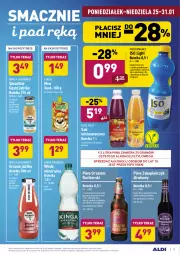 Gazetka promocyjna Aldi - ALE! CENA - Gazetka - ważna od 31.01 do 31.01.2021 - strona 17 - produkty: Piwa, Piwo, Marchewka, Sok, Pur, Mus, Gry, Gra, Tera, Napój izotoniczny, Miód, Smoothie, Sok z czarnego bzu, Woda mineralna, Kubuś, Woda, Mango, Napój, Magnez, Kokos, Grejpfrut