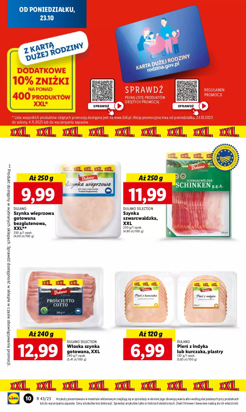 Gazetka promocyjna Lidl - GAZETKA - ważna 23.10 do 25.10.2023 - strona 14 - produkty: Dulano, Kurczak, Szynka, Szynka wieprzowa