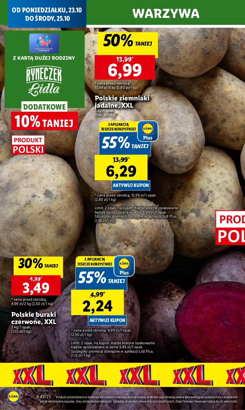 Gazetka promocyjna Lidl - GAZETKA - ważna 23.10 do 25.10.2023 - strona 8 - produkty: Buraki, Chleb, Olej, Ser, Warzywa, Ziemniaki