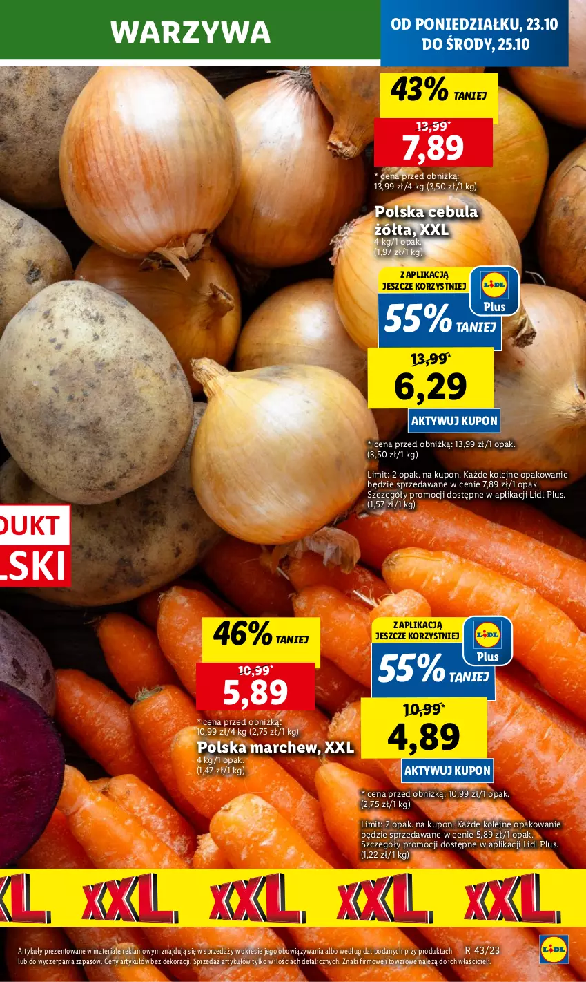 Gazetka promocyjna Lidl - GAZETKA - ważna 23.10 do 25.10.2023 - strona 9 - produkty: Cebula, Olej, Warzywa