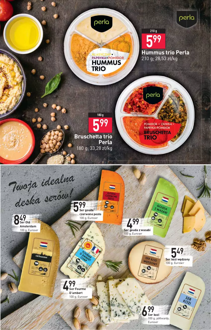 Gazetka promocyjna Stokrotka - Supermarket - ważna 29.12.2021 do 04.01.2022 - strona 9 - produkty: Gouda, Hummus, Mus, Pesto, Ser, Ser kozi, Wasa