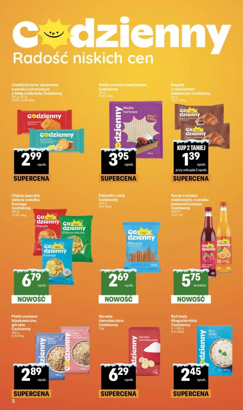 Gazetka promocyjna Delikatesy Centrum - Franczyza DC02 Czwartek - ważna 08.01 do 14.01.2026 - strona 2 - produkty: Ciastka, Deser, Ryż, Ryż biały, Ser, Syrop