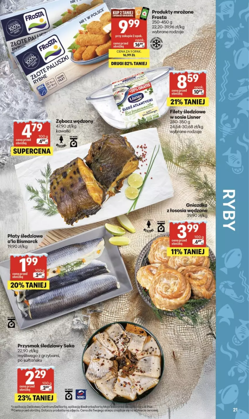 Gazetka promocyjna Delikatesy Centrum - Franczyza DC02 Czwartek - ważna 08.01 do 14.01.2026 - strona 21 - produkty: Dron, Frosta, Kawa, Lisner, Produkty mrożone, Rum, SEKO, Sos