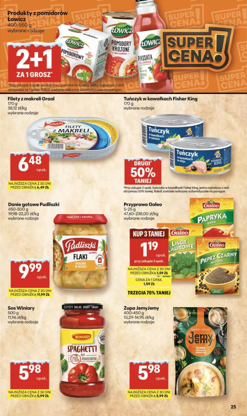 Gazetka promocyjna Delikatesy Centrum - Franczyza DC02 Czwartek - ważna 08.01 do 14.01.2026 - strona 25 - produkty: Danie gotowe, Gra, Graal, Kawa, Pudliszki, Tuńczyk, Zupa