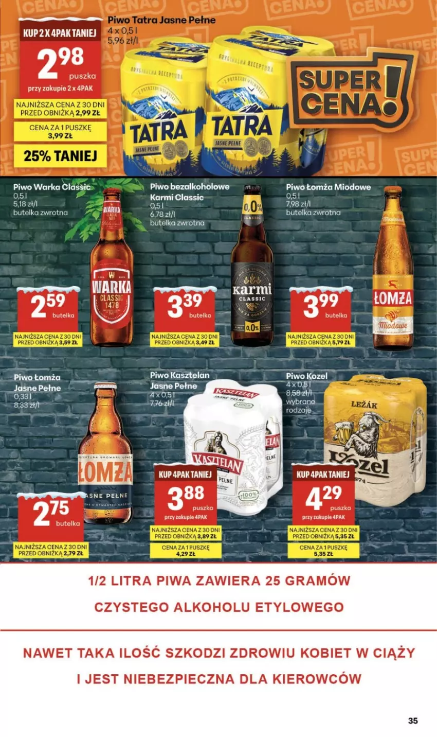 Gazetka promocyjna Delikatesy Centrum - Franczyza DC02 Czwartek - ważna 08.01 do 14.01.2026 - strona 35 - produkty: Gra, Karmi, Kasztelan, Piec, Piwa, Piwo, Warka