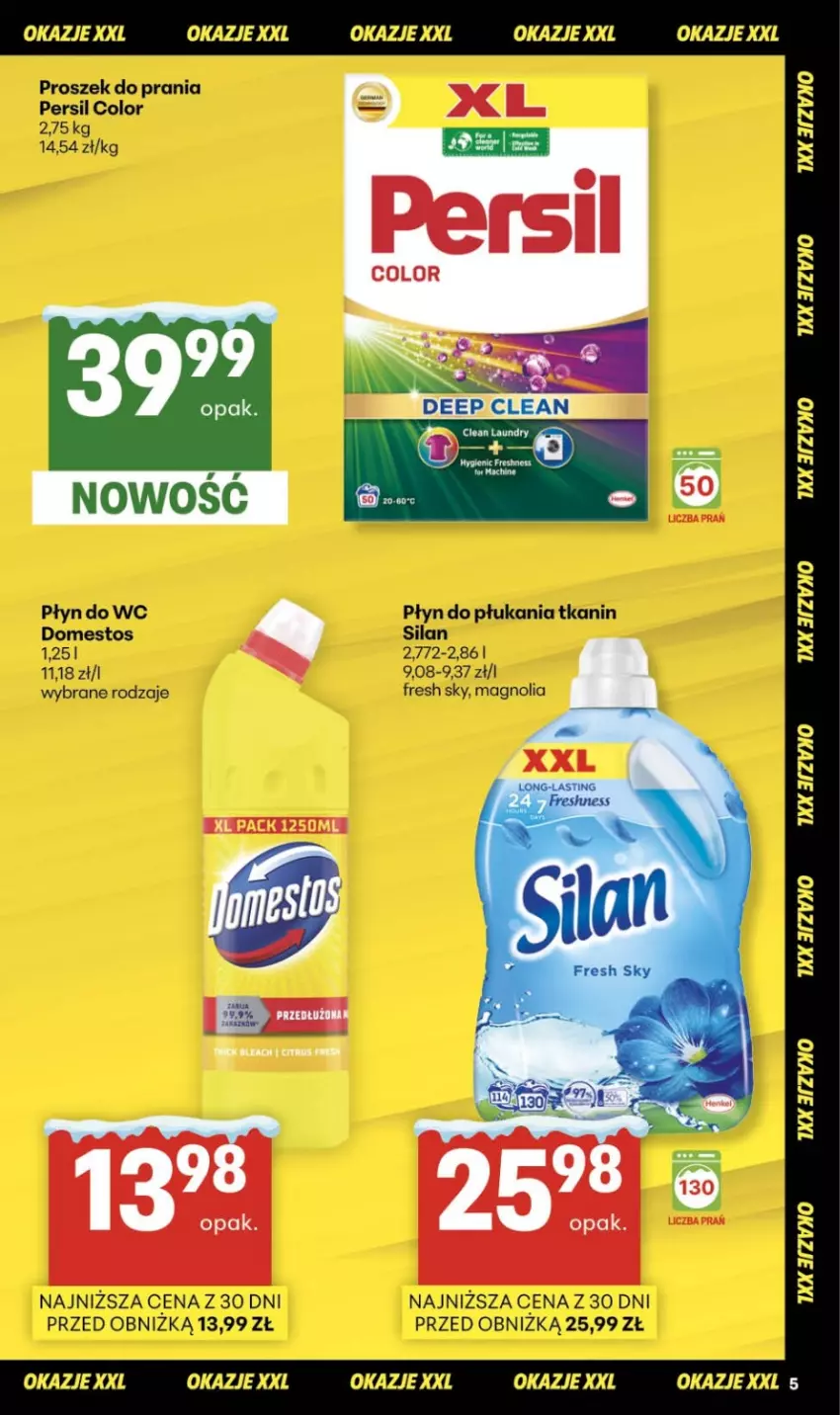 Gazetka promocyjna Delikatesy Centrum - Franczyza DC02 Czwartek - ważna 08.01 do 14.01.2026 - strona 5 - produkty: Domestos, Persil, Płyn do płukania, Płyn do wc, Proszek do prania, Silan