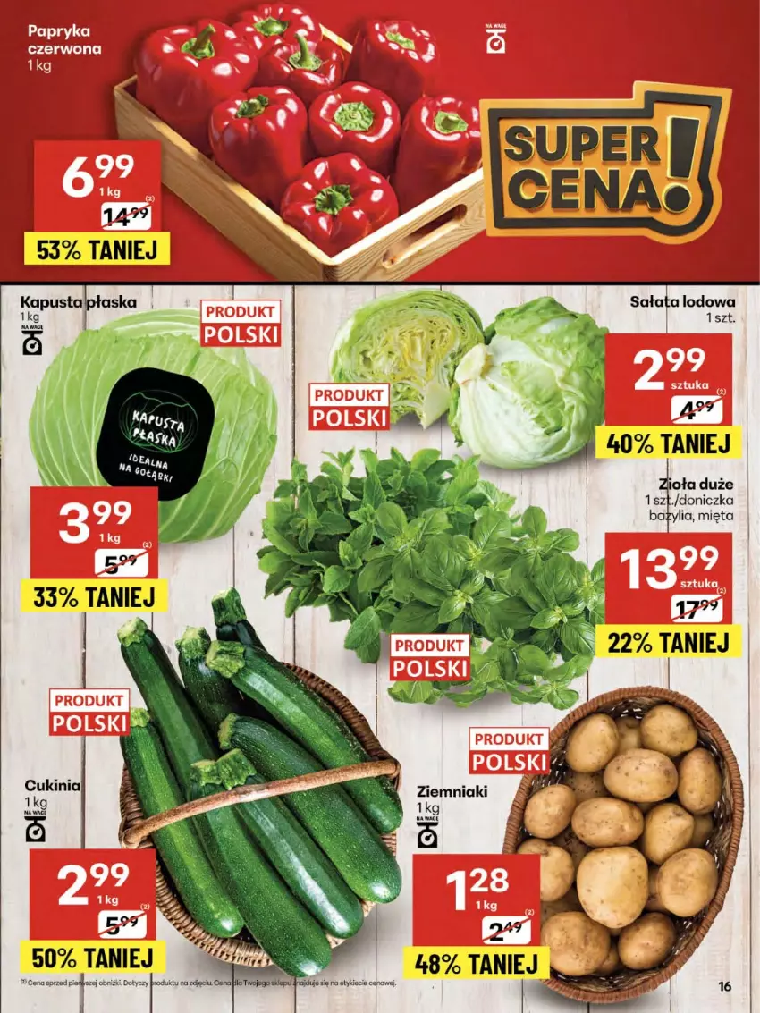 Gazetka promocyjna Delikatesy Centrum - Franczyza DC31 Czwartek - ważna 31.07 do 06.08.2025 - strona 16 - produkty: Mięta, Papryka, Papryka czerwona, Sałat, Sałata lodowa