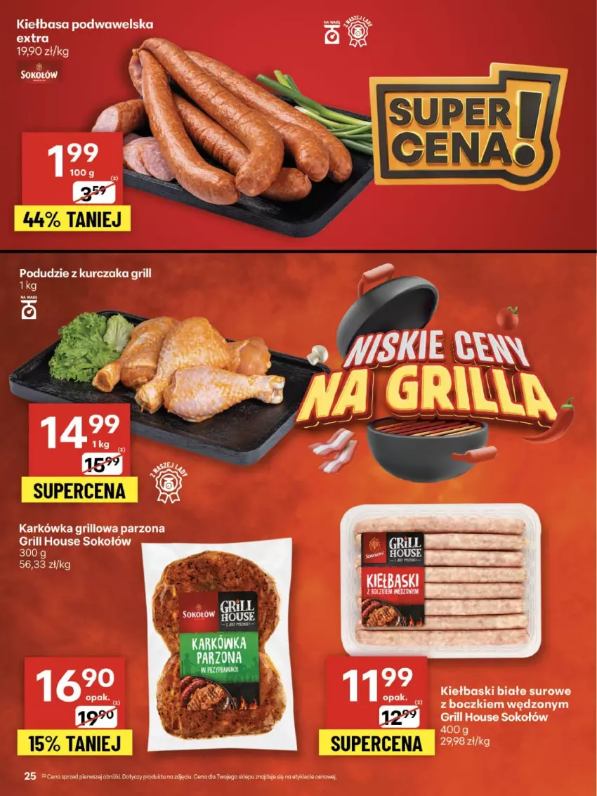 Gazetka promocyjna Delikatesy Centrum - Franczyza DC31 Czwartek - ważna 31.07 do 06.08.2025 - strona 25 - produkty: Grill, Kiełbasa, Kiełbasa podwawelska, Kiełbaski białe, Sok, Sokołów, Wawel