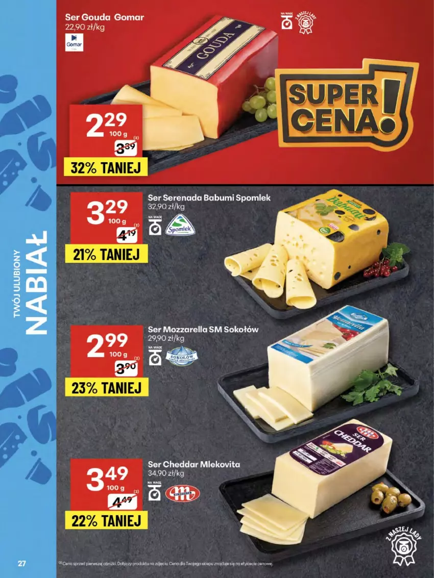 Gazetka promocyjna Delikatesy Centrum - Franczyza DC31 Czwartek - ważna 31.07 do 06.08.2025 - strona 27 - produkty: Cheddar, Gouda, Mleko, Mlekovita, Ser, Vita C