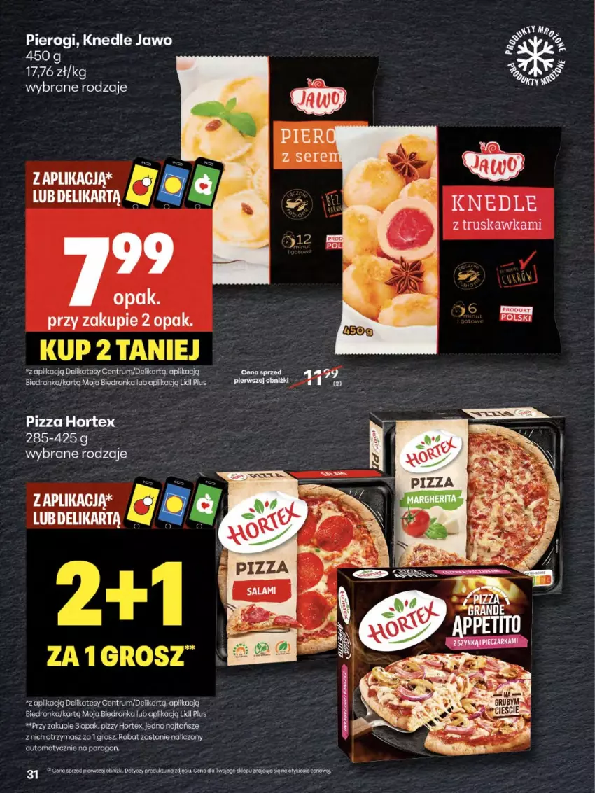 Gazetka promocyjna Delikatesy Centrum - Franczyza DC31 Czwartek - ważna 31.07 do 06.08.2025 - strona 31 - produkty: Dron, Hortex, Knedle, Pierogi, Pizza