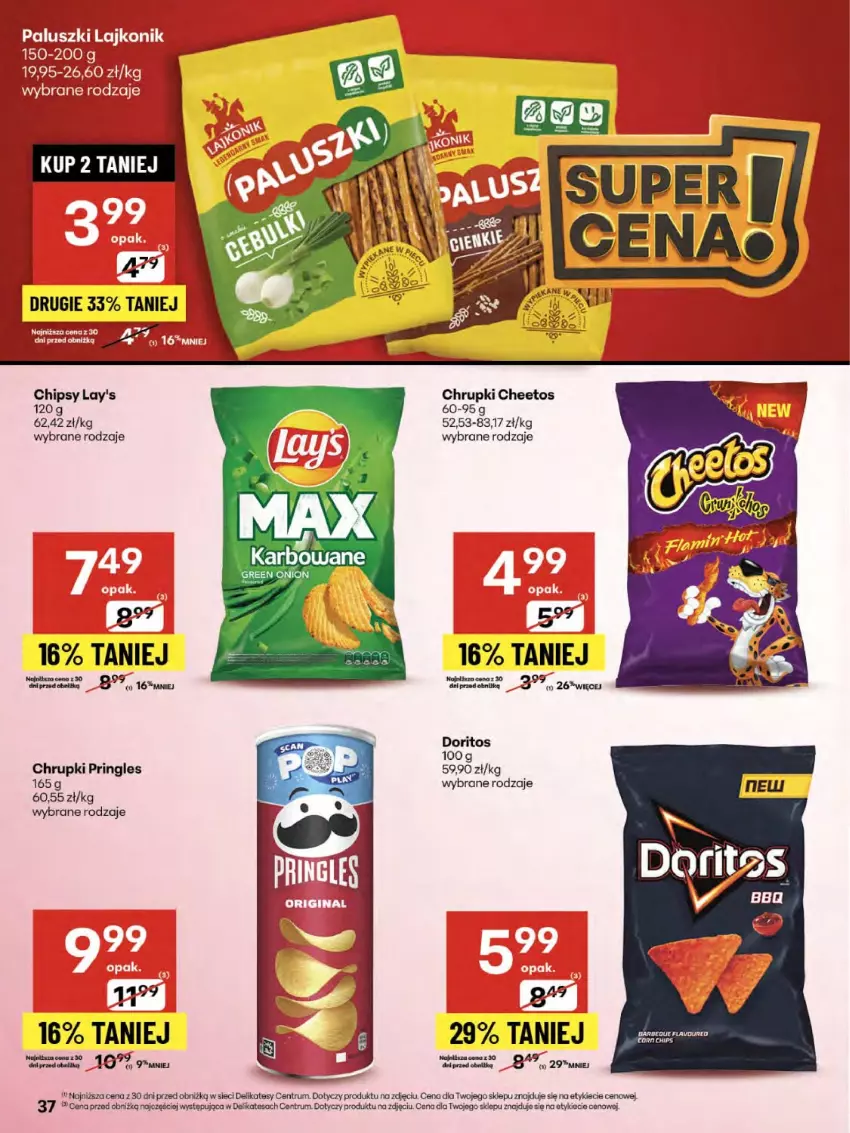 Gazetka promocyjna Delikatesy Centrum - Franczyza DC31 Czwartek - ważna 31.07 do 06.08.2025 - strona 37 - produkty: Cheetos, Chipsy, Chrupki, Pringles, Rum