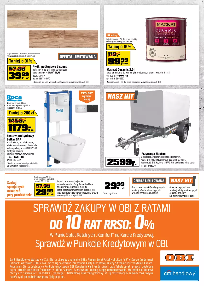 Gazetka promocyjna Obi - Gazetka OBI - ważna 06.03 do 26.03.2024 - strona 16 - produkty: Fa, Farba ceramiczna, Gra, Magnat Ceramic, Miska, Por, Top