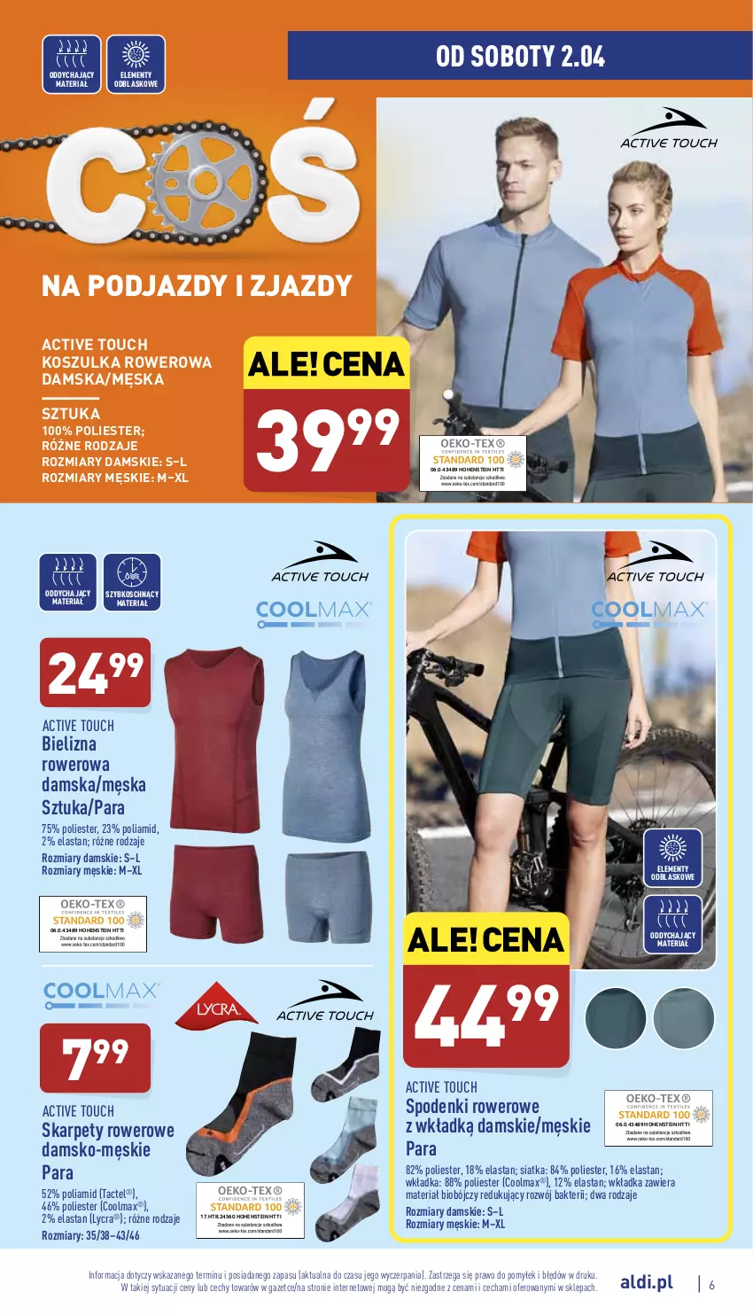 Gazetka promocyjna Aldi - Katalog Moda i Dom - ważna 30.03 do 02.04.2022 - strona 6 - produkty: Bielizna, Karp, Kosz, Koszulka, Olma, Rower, Siatka