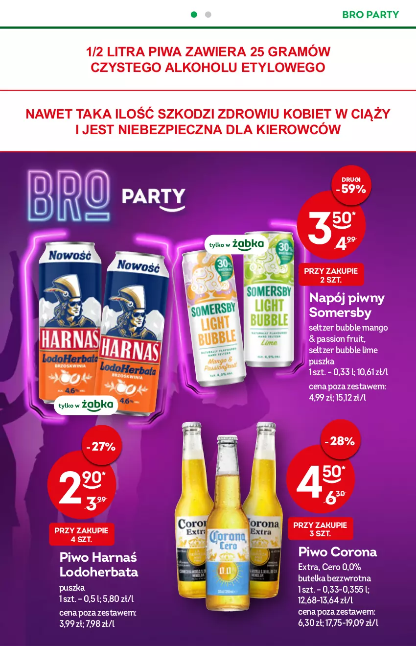 Gazetka promocyjna Żabka - ważna 05.10 do 11.10.2022 - strona 12 - produkty: Corona Extra, Gra, Harnaś, Herbata, Mango, Napój, Piec, Piwa, Piwo, Somersby