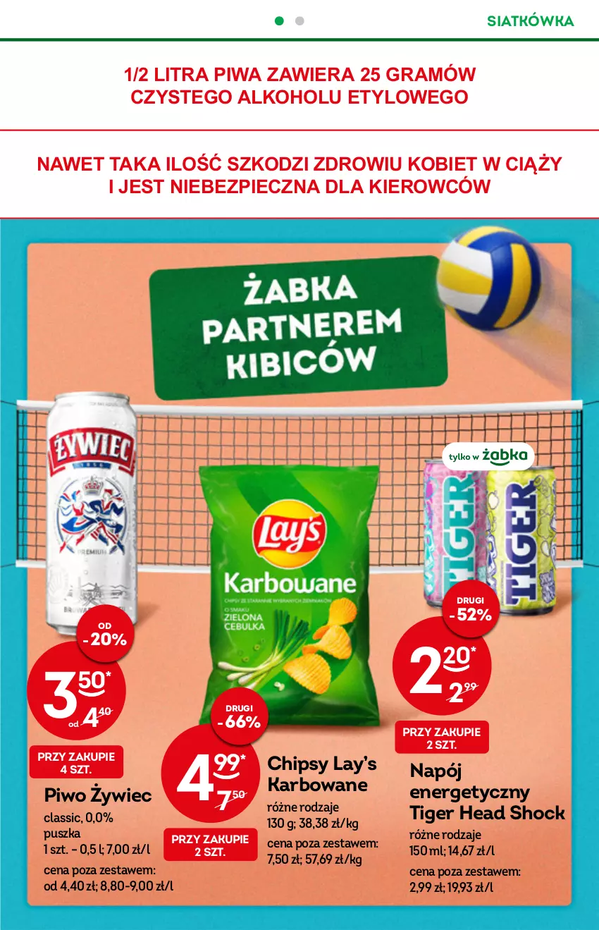 Gazetka promocyjna Żabka - ważna 05.10 do 11.10.2022 - strona 22 - produkty: Chipsy, Gra, Lay’s, Napój, Napój energetyczny, Piec, Piwa, Piwo, Tiger